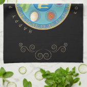 ヴィンテージパソバーセダーコーシェールペサック装飾品 キッチンタオル (折り畳み)