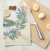 ヴィンテージパソバーセダーコーシェールペサック装飾品 キッチンタオル (四つ折り)