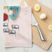 ヴィンテージパソバーセダーコーシェールペサック装飾品 キッチンタオル (四つ折り)