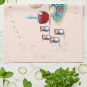 ヴィンテージパソバーセダーコーシェールペサック装飾品 キッチンタオル (折り畳み)