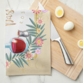 ヴィンテージパソバーセダーコーシェールペサック装飾品 キッチンタオル (四つ折り)