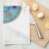 ヴィンテージパソバーセダーコーシェールペサック装飾品 キッチンタオル (四つ折り)