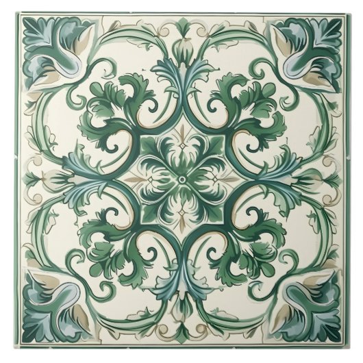 ヴィンテージパタイタリアン地中海のーン タイル (正面)