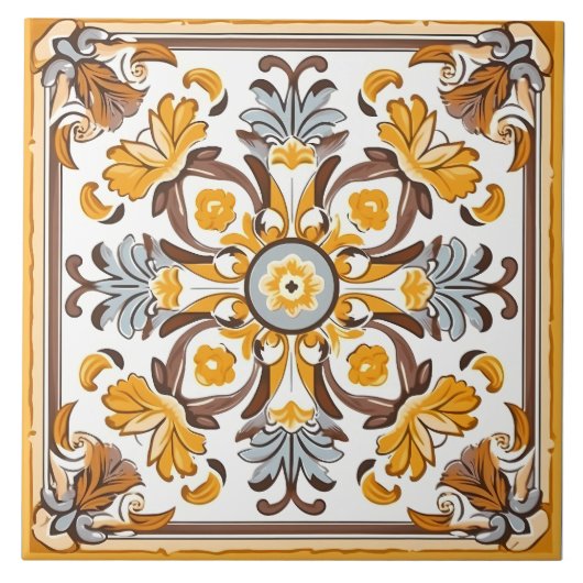 ヴィンテージパタイタリアン地中海のーン タイル (正面)