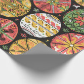 ヴィンテージパターンにピサンキー。復活祭の卵型。 ラッピングペーパー (角)