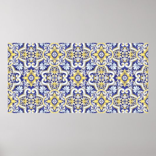 ヴィンテージパターンの属性の効果 ポスター (正面)