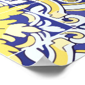 ヴィンテージパターンの属性の効果 ポスター (角)