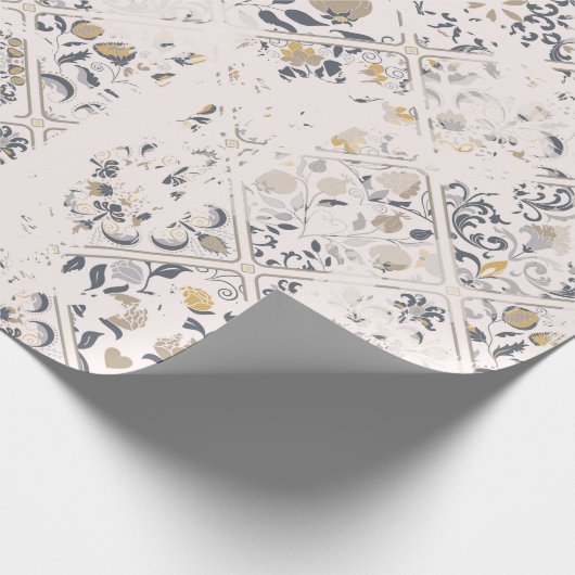 ヴィンテージパターンの属性の効果 ラッピングペーパー (角)