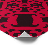 ヴィンテージパターンアートdesignabstract,アンティーク,荒部 ポスター (角)