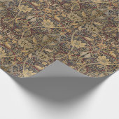 ヴィンテージパターンウィリアムモリスブルマーズウッドブラウン ラッピングペーパー (角)