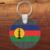 ヴィンテージパターンカレドニア国旗 キーホルダー (正面)