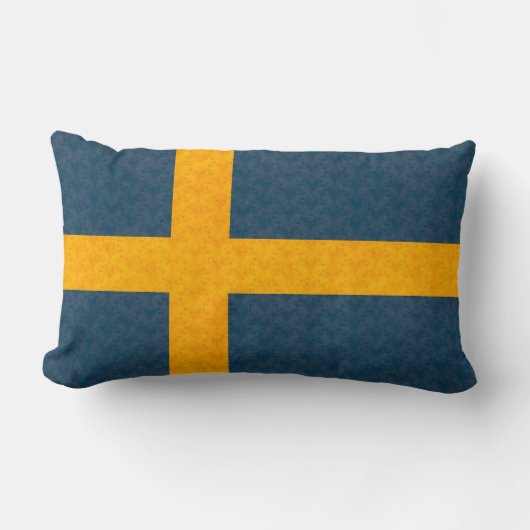 ヴィンテージパターンスウェーデン人の旗 ランバークッション (正面)