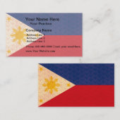 ヴィンテージパターンフィリピン人の旗 名刺 (正面/裏面)