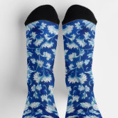 ヴィンテージパターンブルーアートソックス ソックス (上部)