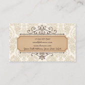 ヴィンテージパターン名刺のレトロの美容師 名刺 (裏面)