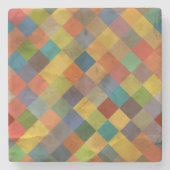 ヴィンテージパターン幾何学 ストーンコースター (正面)