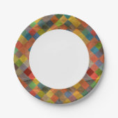 ヴィンテージパターン幾何学 ペーパープレート (正面)