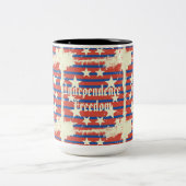ヴィンテージパターン独立日 ツートーンマグカップ (中央)