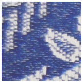 ヴィンテージパターン生地の青 ファブリック (クローズアップ)