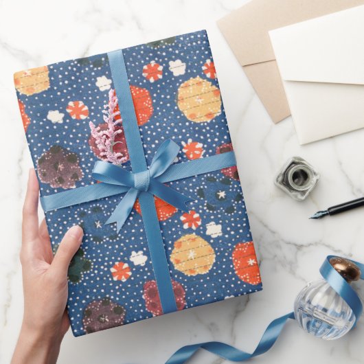 ヴィンテージパターン紅型:ヘイズ、小さなパターン… ラッピングペーパー (ギフト)