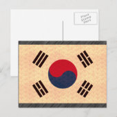 ヴィンテージパターン韓国国旗 ポストカード (正面/裏面)
