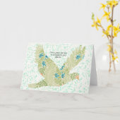 ヴィンテージパターン鳩聖なる書物、 経典カードジュード1:2 カード (黄色い花)