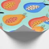 ヴィンテージパターン。かわいい夏の果物。傑作 ラッピングペーパー (角)