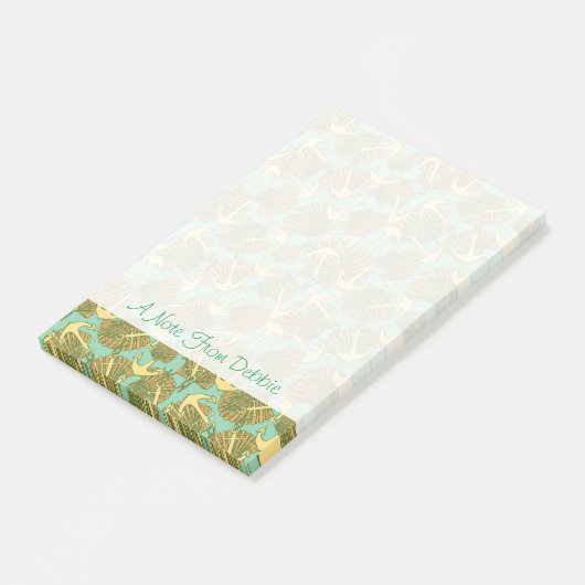 ヴィンテージパターン|のいかり及び貝はあなたの名前を加えます ポストイット (アングル)