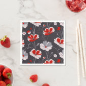 ヴィンテージパターン、エレガントフローラデザイン スタンダードカクテルナプキン (インサイチュ)