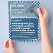 ヴィンテージパターン&ダスター、家政婦、メイド チラシ (手)