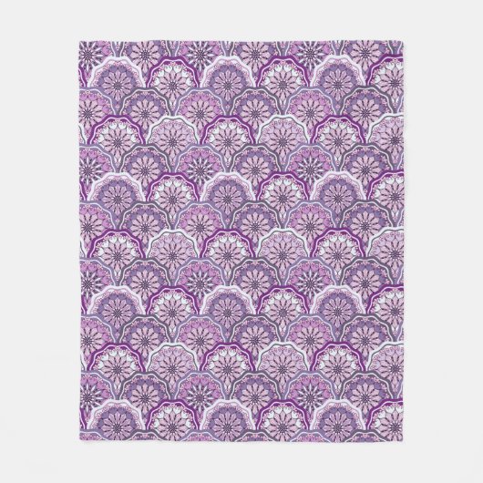 ヴィンテージパターン フリースブランケット (正面)