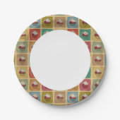 ヴィンテージパターン ペーパープレート (正面)