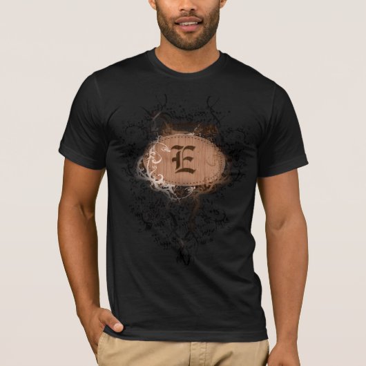 ヴィンテージパターン(モノグラム文字E) Tシャツ (正面)