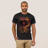 ヴィンテージパターン(モノグラム文字K) Tシャツ (正面フル)