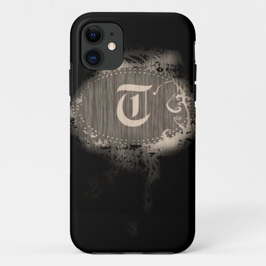 ヴィンテージパターン(モノグラムT) Case-Mate iPhoneケース (裏面)