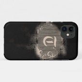 ヴィンテージパターン(モノグラムT) Case-Mate iPhoneケース (裏面(横))
