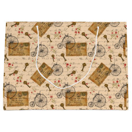 ヴィンテージパターン ラージペーパーバッグ