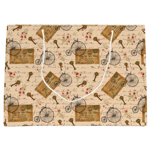 ヴィンテージパターン ラージペーパーバッグ (正面)