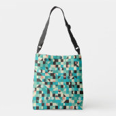 ヴィンテージパターン（三角形と円） クロスボディバッグ (裏面)