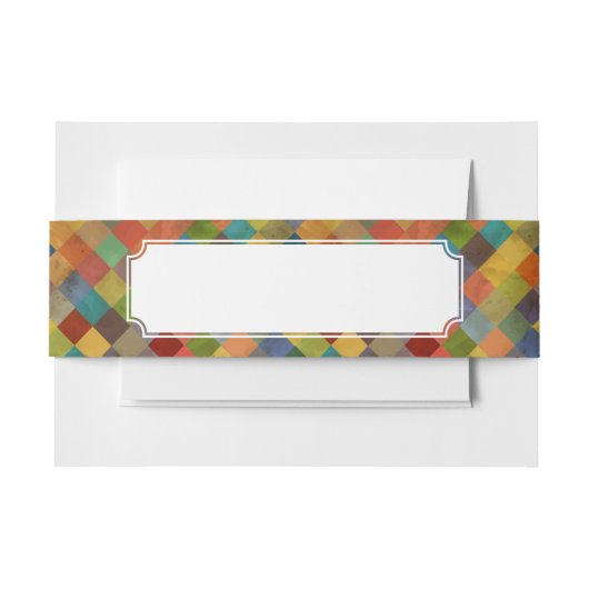 ヴィンテージパターン。 幾何学的 招待状ベリーバンド (正面例)