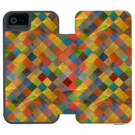 ヴィンテージパターン。 幾何学的 INCIPIO iPhoneウォレットケース (フォリオ Open)