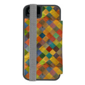 ヴィンテージパターン。 幾何学的 INCIPIO iPhoneウォレットケース (フォリオ裏面)