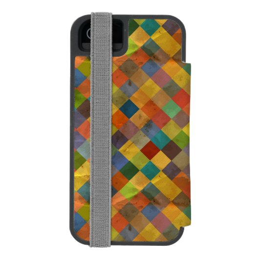 ヴィンテージパターン。 幾何学的 INCIPIO iPhoneウォレットケース (フォリオ裏面)