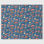 ヴィンテージパターンBingata：牡丹と小さなチェア… ラッピングペーパー (フラット)