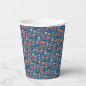 ヴィンテージパターンBingata：牡丹と小さなチェア… 紙コップ (正面)