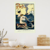 ヴィンテージパックのカバー(人魚) ポスター (キッチン)