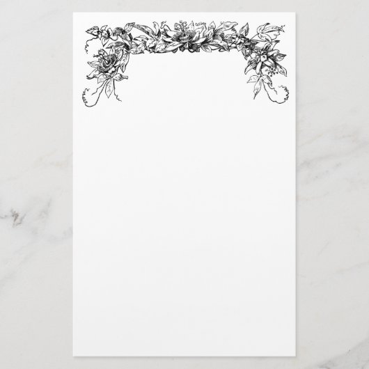 ヴィンテージパッションフラワー文房具 便箋 (正面)