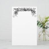 ヴィンテージパッションフラワー文房具 便箋 (スタンド正面)