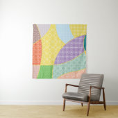 ヴィンテージパッチワークキルトパターンヴィンテージ装飾 タペストリー (インサイチュ)