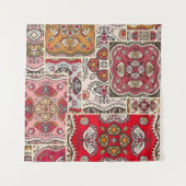 ヴィンテージパッチワークキルトパターンヴィンテージ装飾 タペストリー (正面(横))